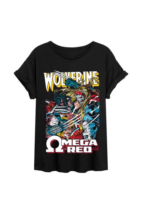 - Wolverine Ored - Juniors Oversized Graphic T-Shirt