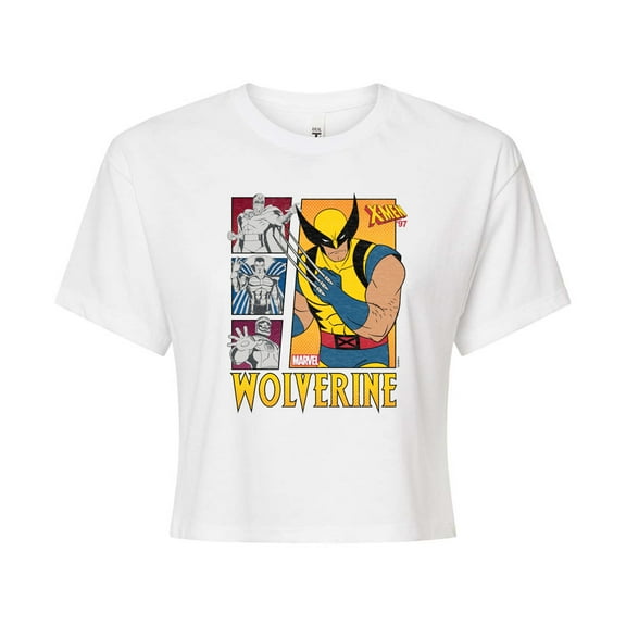 Marvel Wolverine - Vs Villains - Juniors Cropped Graphic T-Shirt