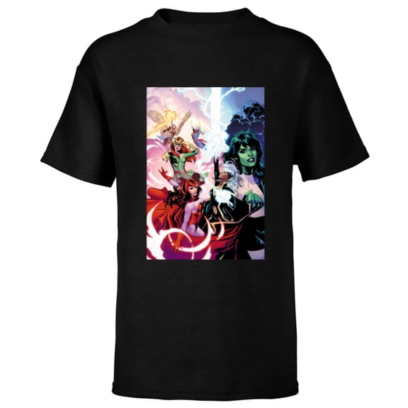 Marvel Women She-Hulk Storm Scarlet Witch Jean Grey Valkyrie - Short Sleeve T-Shirt for Kids - Customized-Black
