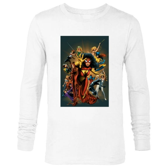 Marvel Women Spider-Woman Scarlet Witch Rogue Dazzler Araña - Long Sleeve T-Shirt for Men - Customized-White