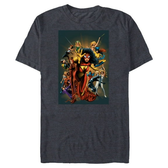 Marvel Women Spider-Woman Scarlet Witch Rogue Dazzler Araña - Short Sleeve Blended T-Shirt for Adults - Customized-Navy Heather