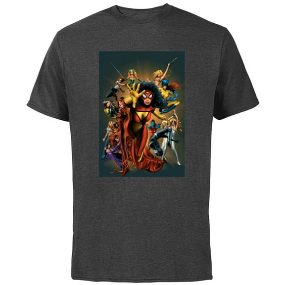 Marvel Women Spider-Woman Scarlet Witch Rogue Dazzler Araña - Short Sleeve Cotton T-Shirt for Adults - Customized-Charcoal
