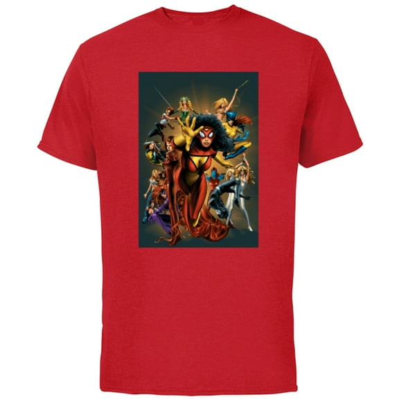 Marvel Women Spider-Woman Scarlet Witch Rogue Dazzler Araña - Short Sleeve Cotton T-Shirt for Adults - Customized-Red