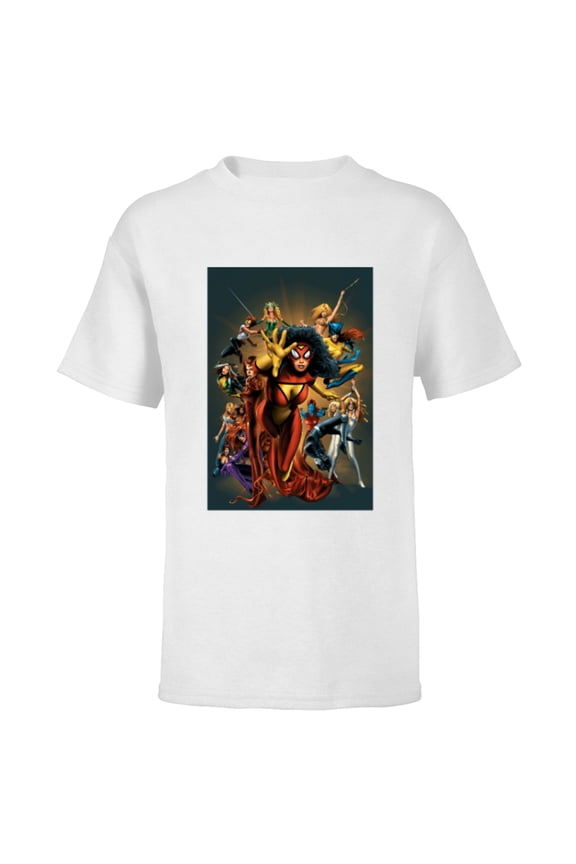 Women Spider-Woman Scarlet Witch Rogue Dazzler Araña - Short Sleeve T-Shirt for Kids - Customized-White