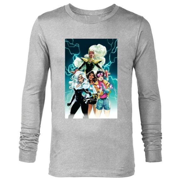 Marvel Women Storm Jubilee Wasp America Chavez & Black Cat - Long Sleeve T-Shirt for Men - Customized-Athletic Heather