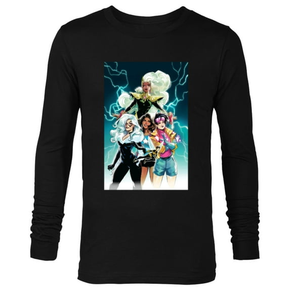 Marvel Women Storm Jubilee Wasp America Chavez & Black Cat - Long Sleeve T-Shirt for Men - Customized-Black