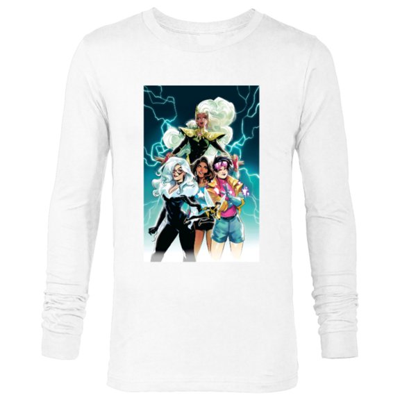 Marvel Women Storm Jubilee Wasp America Chavez & Black Cat - Long Sleeve T-Shirt for Men - Customized-White