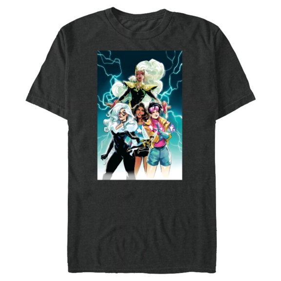 Marvel Women Storm Jubilee Wasp America Chavez & Black Cat - Short Sleeve Blended T-Shirt for Adults - Customized-Dark Heather
