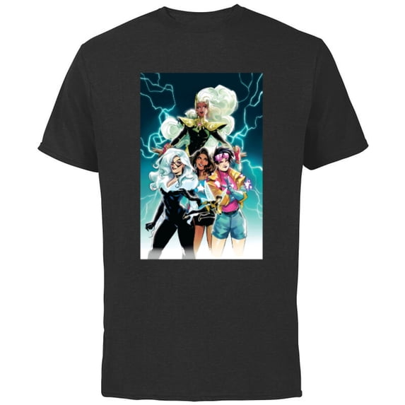 Marvel Women Storm Jubilee Wasp America Chavez & Black Cat - Short Sleeve Cotton T-Shirt for Adults - Customized-Black