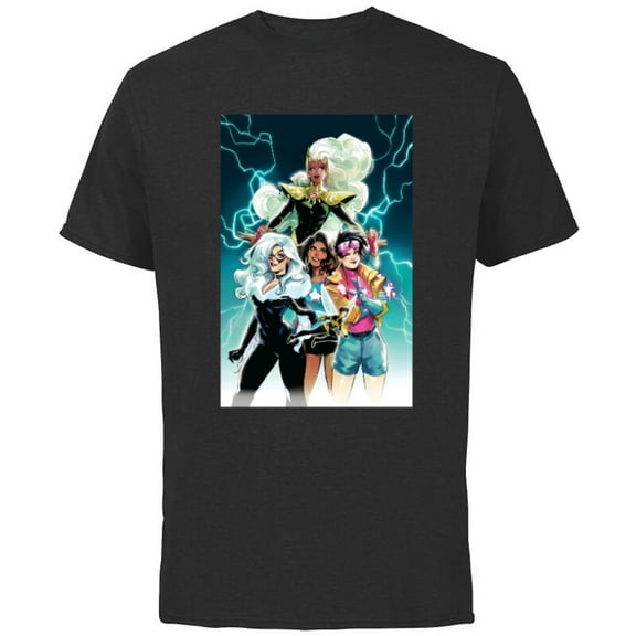 Marvel Women Storm Jubilee Wasp America Chavez & Black Cat - Short Sleeve Cotton T-Shirt for Adults - Customized-Black