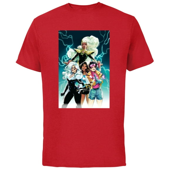 Marvel Women Storm Jubilee Wasp America Chavez & Black Cat - Short Sleeve Cotton T-Shirt for Adults - Customized-Red