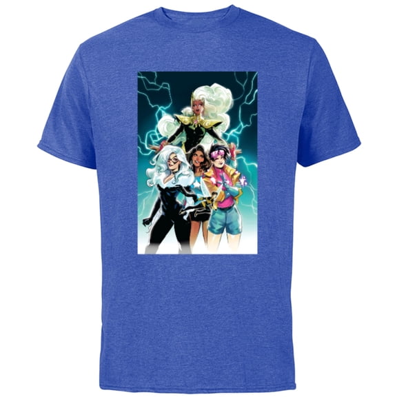 Marvel Women Storm Jubilee Wasp America Chavez & Black Cat - Short Sleeve Cotton T-Shirt for Adults - Customized-Royal Heather