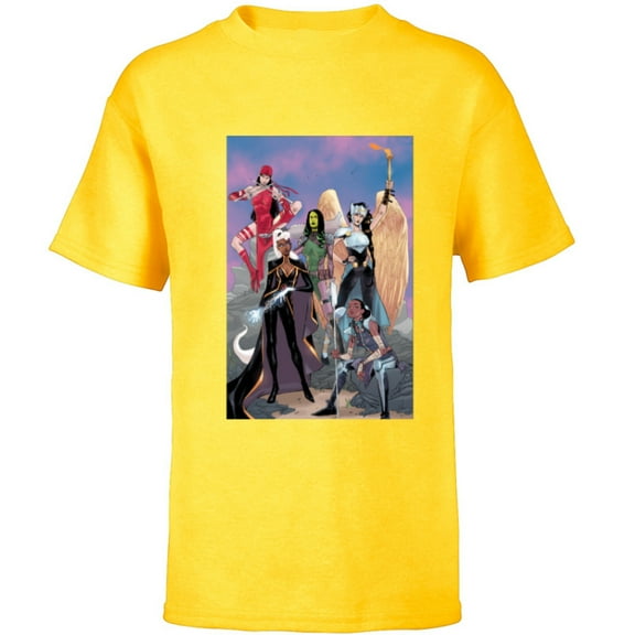 Marvel Women Storm Shuri Gamora Valkyrie Jane Foster Elektra - Short Sleeve T-Shirt for Kids - Customized-Yellow