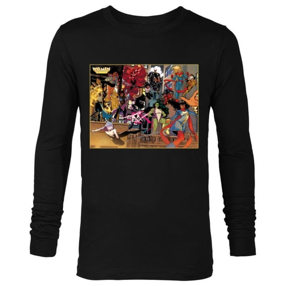 Marvel Women of Marvel Ms Marvel Ghost Spider She-Hulk - Long Sleeve T-Shirt for Men - Customized-Black