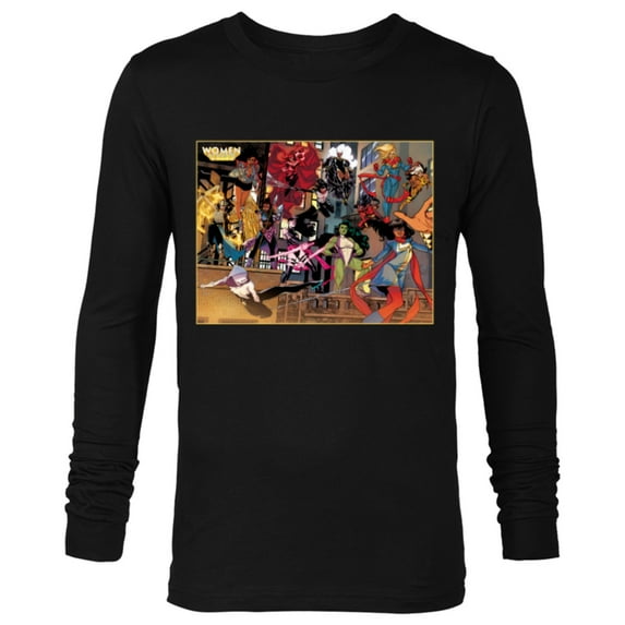 Marvel Women of Marvel Ms Marvel Ghost Spider She-Hulk - Long Sleeve T-Shirt for Men - Customized-Black