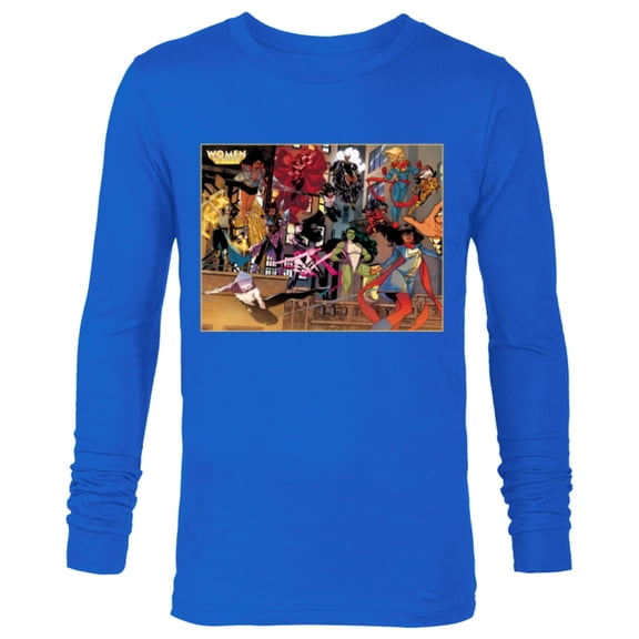 Marvel Women of Marvel Ms Marvel Ghost Spider She-Hulk - Long Sleeve T-Shirt for Men - Customized-Navy