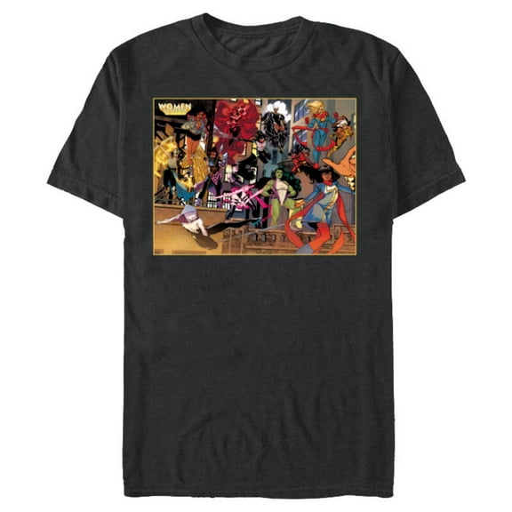 Marvel Women of Marvel Ms Marvel Ghost Spider She-Hulk - Short Sleeve Blended T-Shirt for Adults - Customized-Dark Heather