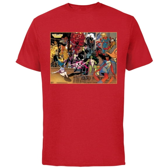 Marvel Women of Marvel Ms Marvel Ghost Spider She-Hulk - Short Sleeve Cotton T-Shirt for Adults - Customized-Red