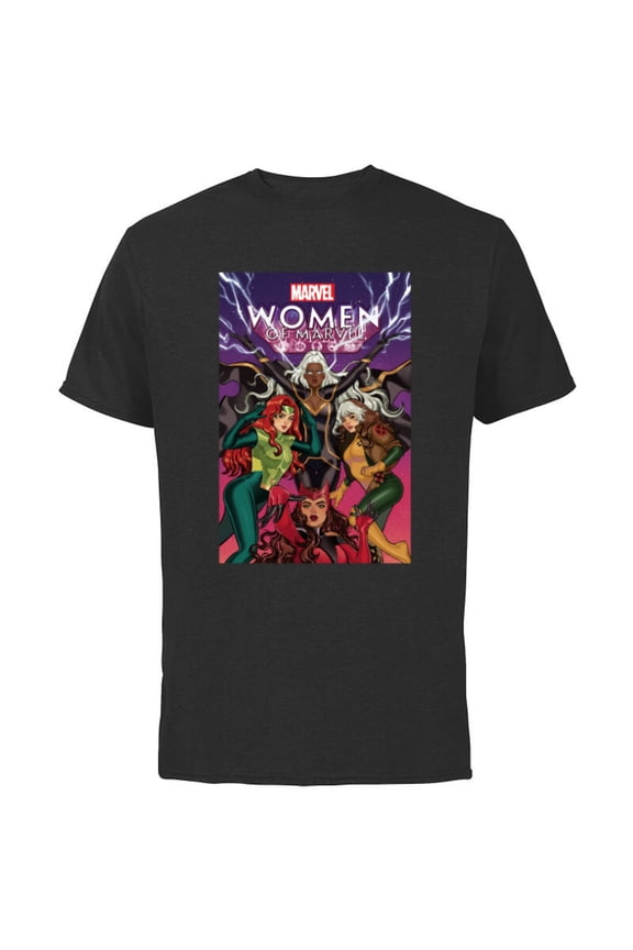 Women of Marvel Storm Rogue Jean Grey Scarlet Witch - Short Sleeve Cotton T-Shirt for Adults - Customized-Black