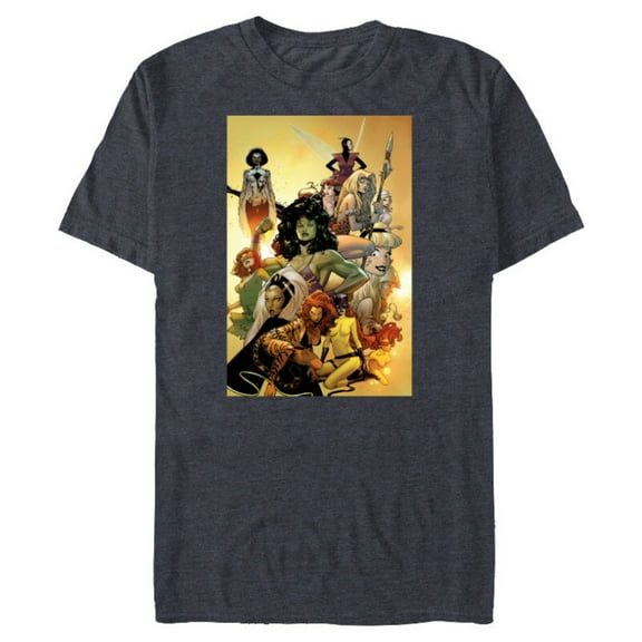 Marvel Women’s History Month She-Hulk Storm Jean Grey - Short Sleeve Blended T-Shirt for Adults - Customized-Navy Heather