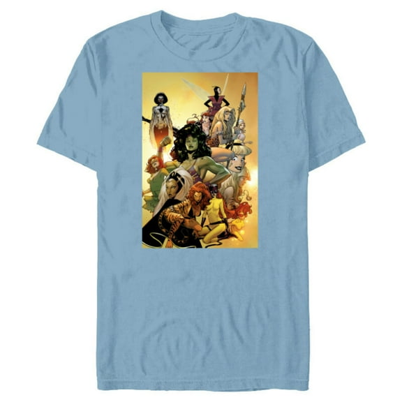 Marvel Women’s History Month She-Hulk Storm Jean Grey - Short Sleeve Blended T-Shirt for Adults - Customized-Ocean Blue