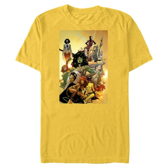 Marvel Women’s History Month She-Hulk Storm Jean Grey - Short Sleeve Blended T-Shirt for Adults - Customized-Yellow
