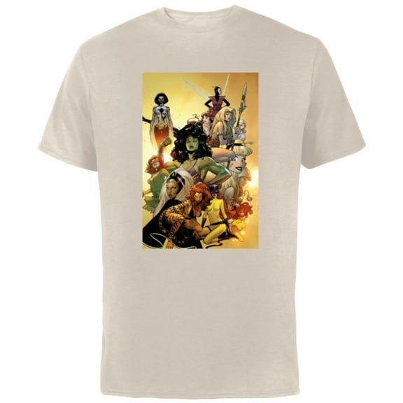 Marvel Women’s History Month She-Hulk Storm Jean Grey - Short Sleeve Cotton T-Shirt for Adults - Customized-Natural