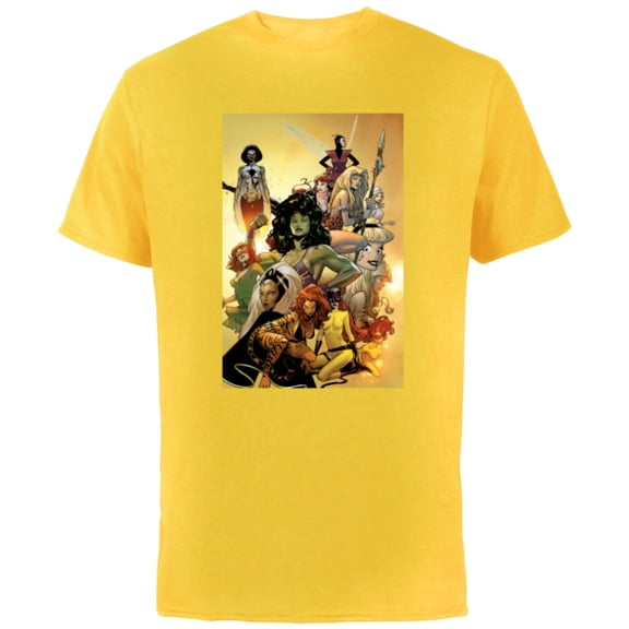 Marvel Women’s History Month She-Hulk Storm Jean Grey - Short Sleeve Cotton T-Shirt for Adults - Customized-Yellow