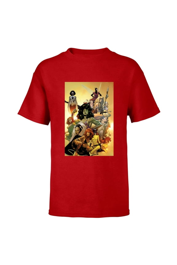 Women’s History Month She-Hulk Storm Jean Grey - Short Sleeve T-Shirt for Kids - Customized-Red