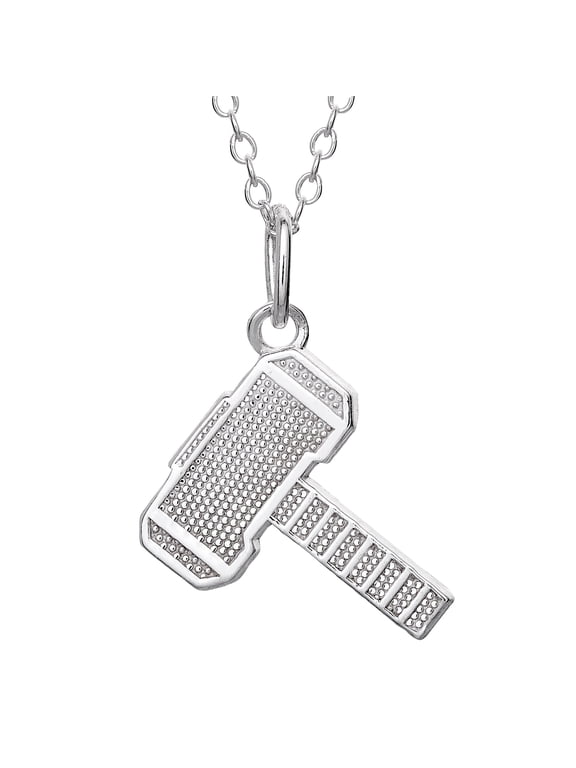 Women's Sterling Silver Thors Hammer Pendant Necklace, 18 Chain