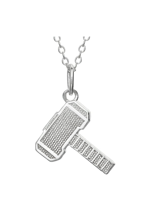 Women's Sterling Silver Thors Hammer Pendant Necklace, 18 Chain