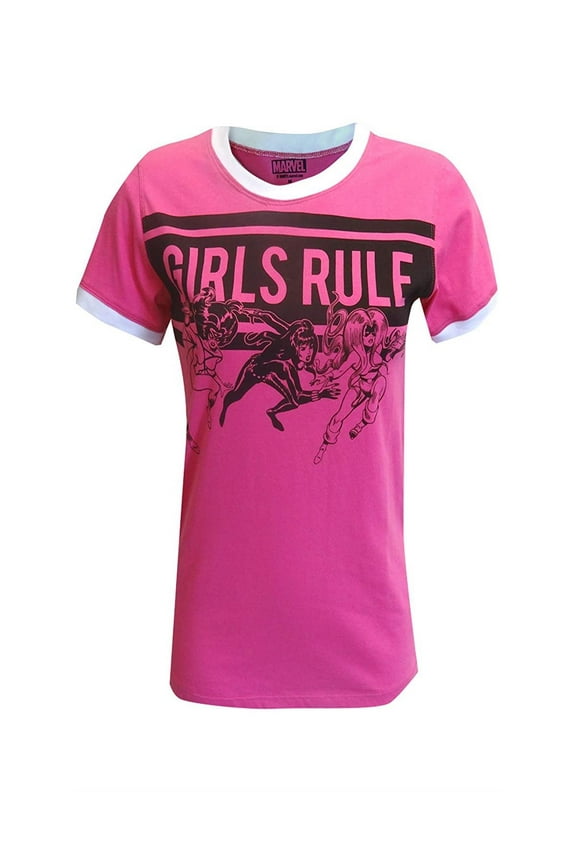 Womens Dorm Night Shirt Comic T-Shirts Adult Sleepwear, Pink, Size: Medium