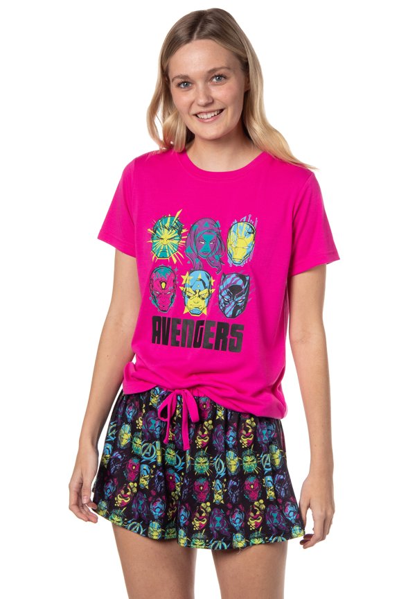 Marvel Womens' The Avengers Characters Hulk Sleep Pajama Set Shorts