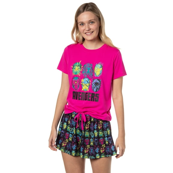 Marvel Womens' The Avengers Characters Hulk Sleep Pajama Set Shorts