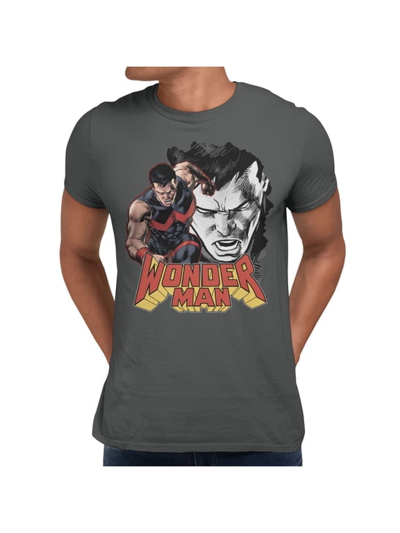 Wonder Man Hero Of Pure Ionic Power Mens T-Shirt (Charcoal, S-XXXL)