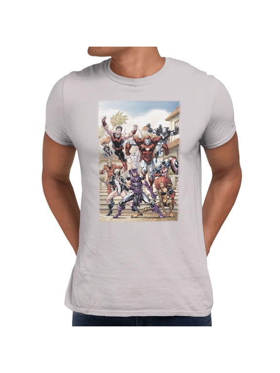 Wonder Man Super Heroes Classic Mens T-Shirt (Ice Grey, S-XXXL)