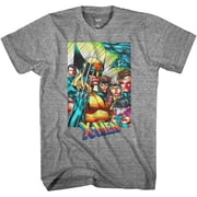 Marvel X-Men 90s Team Portrait Wolverine Gambit Rogue Cyclopes Mens T-Shirt S