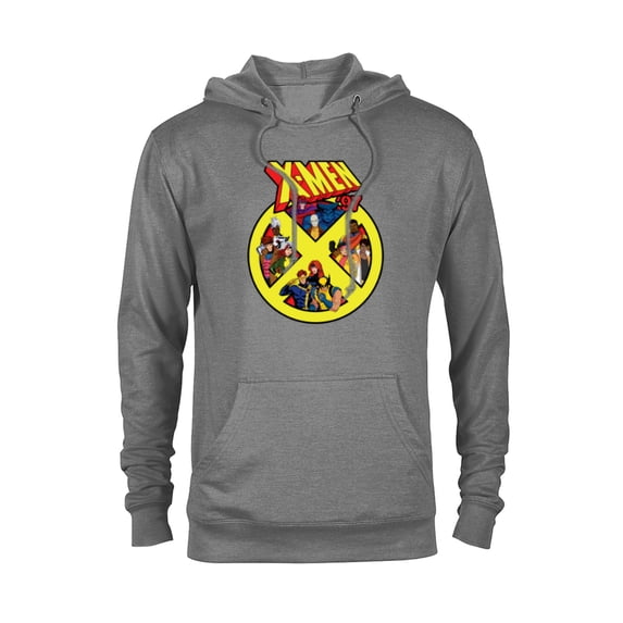 Marvel X-Men ’97 Animated Series X Logo with Team - Pullover Hoodie for Adults - Customized-Athletic Heather