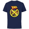 thumbnail image 1 of Marvel X-Men ’97 Animated Series X Logo with Team - Short Sleeve Cotton T-Shirt for Adults - Customized-Navy, 1 of 5
