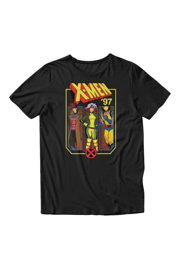 X-Men '97 Gambit Rogue Wolverine Men's T Shirt (Black, S-XXXL)