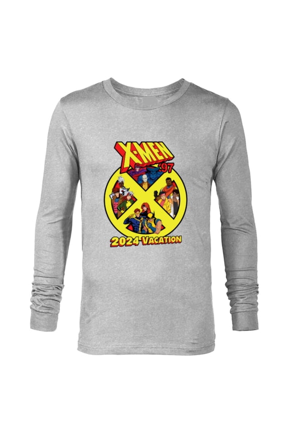 X-Men ’97 Matching Group Trip 2024 Vacation - Long Sleeve T-Shirt for Men - Customized-Athletic Heather