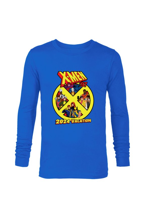 X-Men ’97 Matching Group Trip 2024 Vacation - Long Sleeve T-Shirt for Men - Customized-Navy