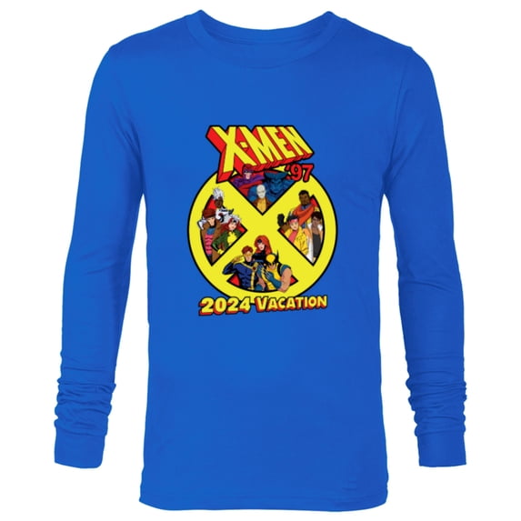 Marvel X-Men ’97 Matching Group Trip 2024 Vacation - Long Sleeve T-Shirt for Men - Customized-Navy