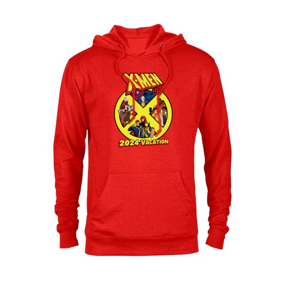 Marvel X-Men ’97 Matching Group Trip 2024 Vacation - Pullover Hoodie for Adults - Customized-Red