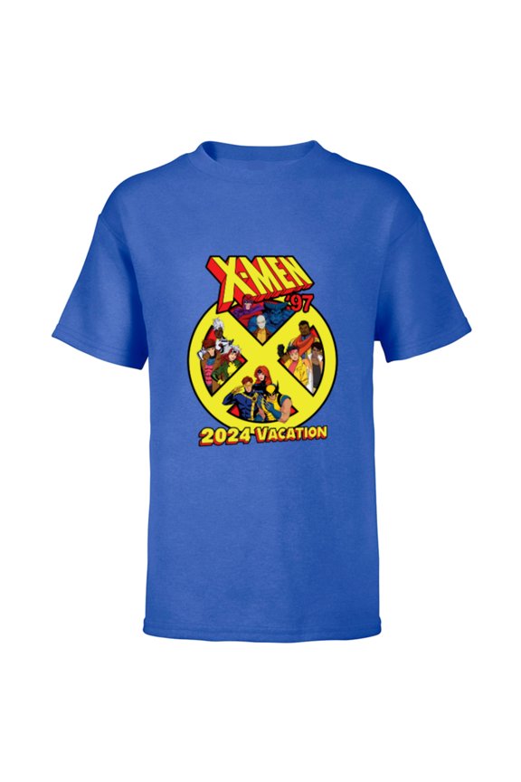 X-Men ’97 Matching Group Trip 2024 Vacation - Short Sleeve T-Shirt for Kids - Customized-Royal