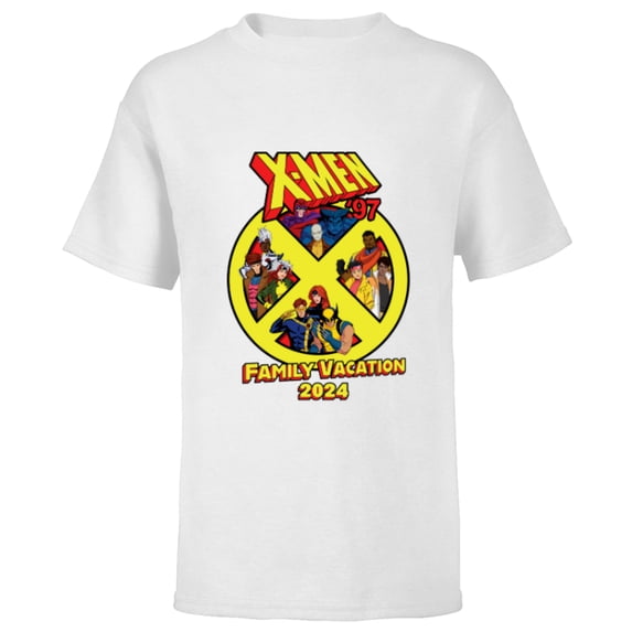 Marvel X-Men ’97 Trip Matching Family Vacation 2024 - Short Sleeve T-Shirt for Kids - Customized-White