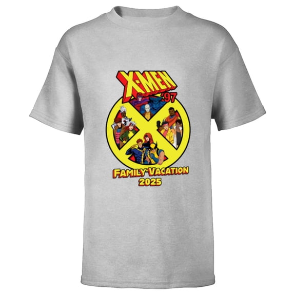 Marvel X-Men ’97 Trip Matching Family Vacation 2025 - Short Sleeve T-Shirt for Kids - Customized-Athletic Heather