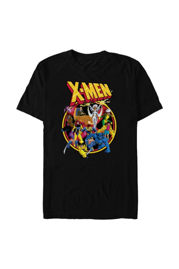 X-Men Animated Series Retro 90s - Short Sleeve Blended T-Shirt for Adults- Customized-Black
