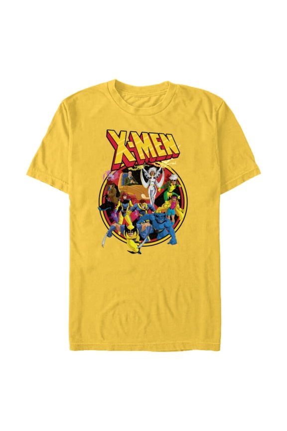 X-Men Animated Series Retro 90s - Short Sleeve Blended T-Shirt for Adults- Customized-Yellow