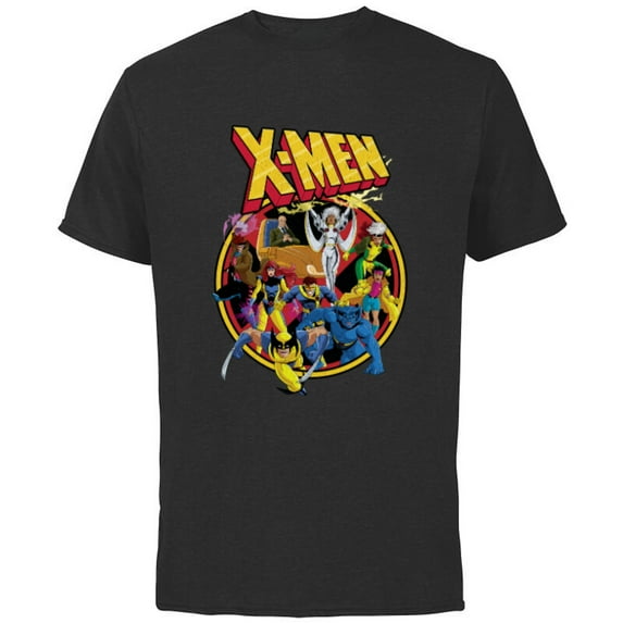 Marvel X-Men Animated Series Retro 90s - Short Sleeve Cotton T-Shirt for Adults- Customized-Black